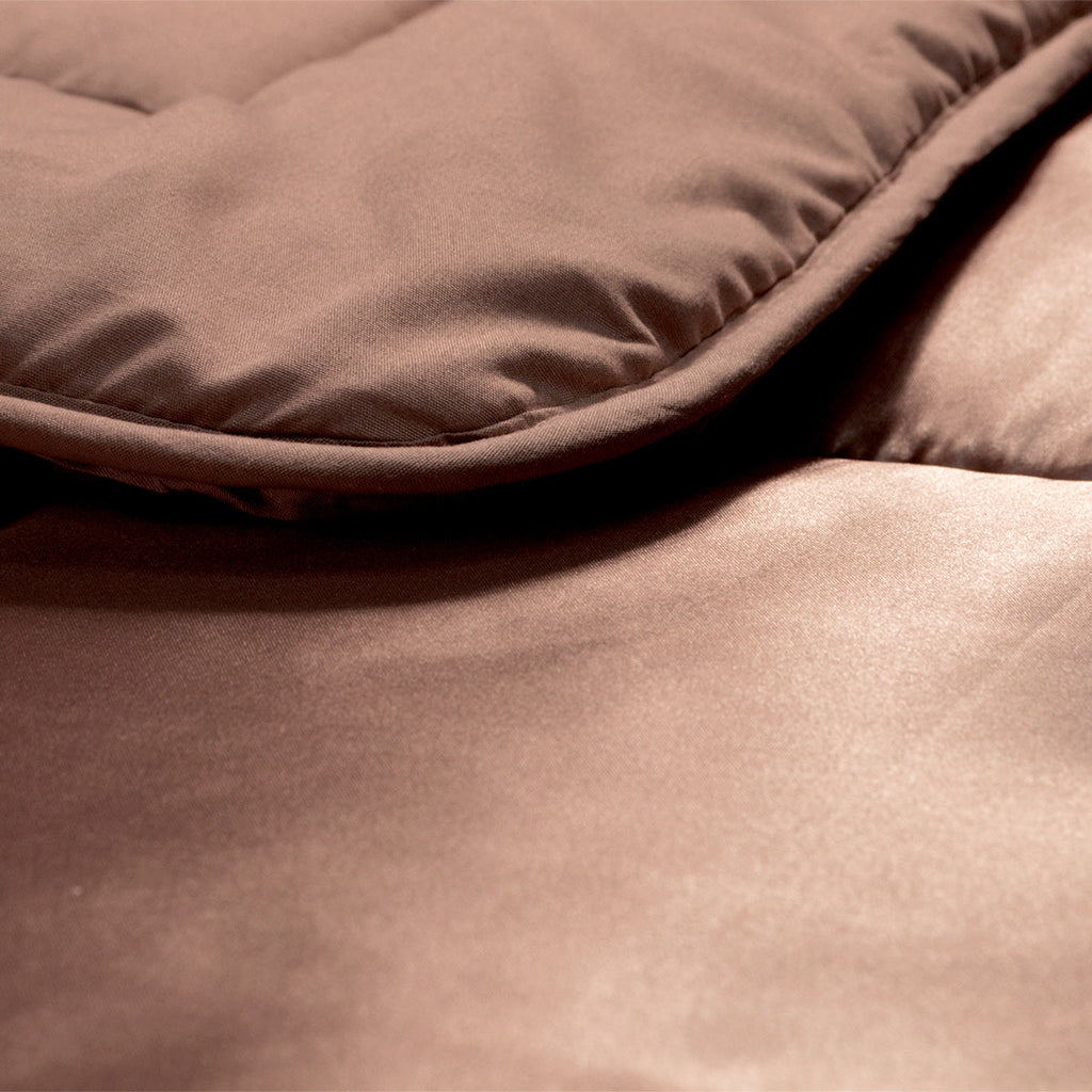 Satin Duvet Without Cover – Soft, Breathable, 2-in-1 Design for All Seasons, Dark Taupe, Available in Multiple Sizes 3