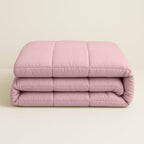 Stone Washed Pink Duvet – 2-in-1 Microfibre Bedspread for Summer Comfort 0