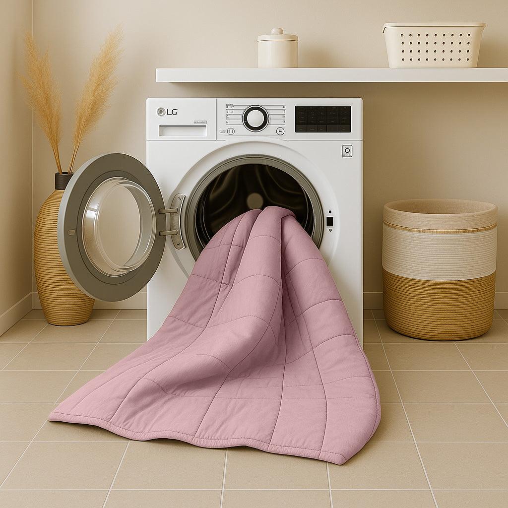 Stone Washed Pink Duvet – 2-in-1 Microfibre Bedspread for Summer Comfort 3