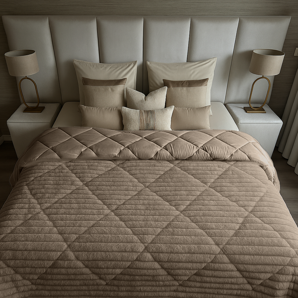 Teddy Chunky Rib Duvet – Iced Coffee Taupe, Soft and Warm for Cozy Nights 2