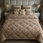 Teddy Fluffy Duvet Without Cover – Iced Coffee Taupe, Soft and Breathable 1