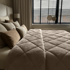 Teddy Fluffy Duvet Without Cover – Iced Coffee Taupe, Soft and Breathable 7