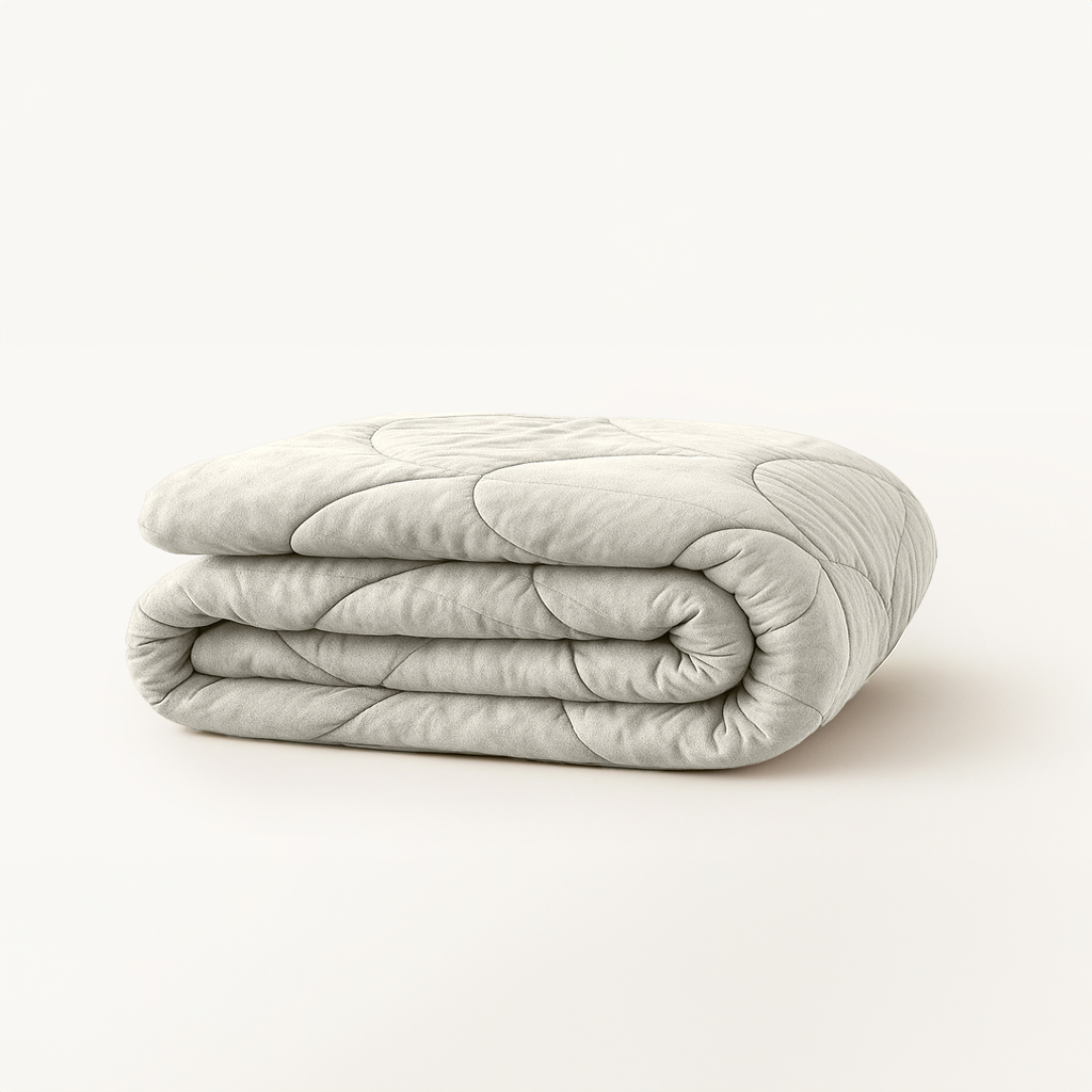 Velvet Duvet Without Cover in Pearl White – Soft, Breathable, and Easy to Wash 0