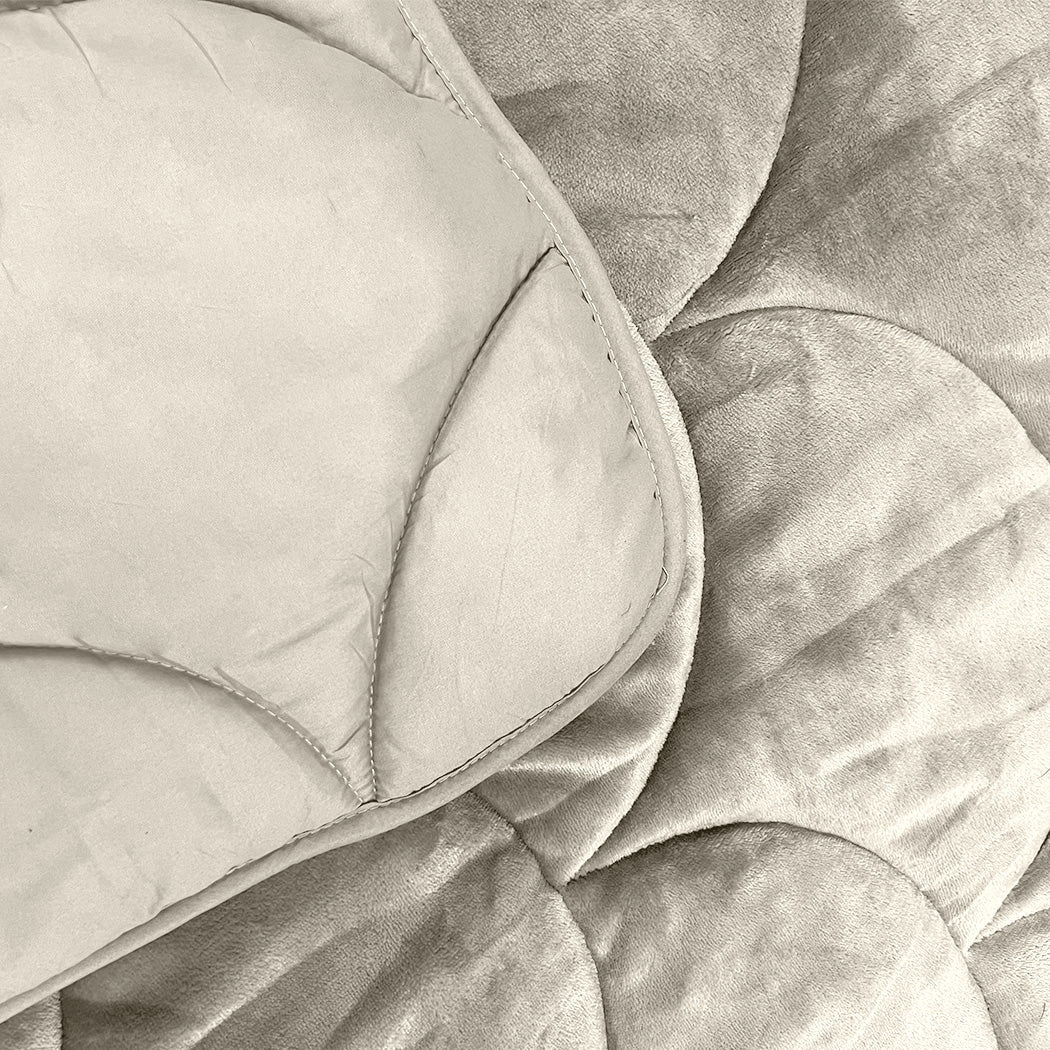 Velvet Duvet Without Cover in Pearl White – Soft, Breathable, and Easy to Wash 7