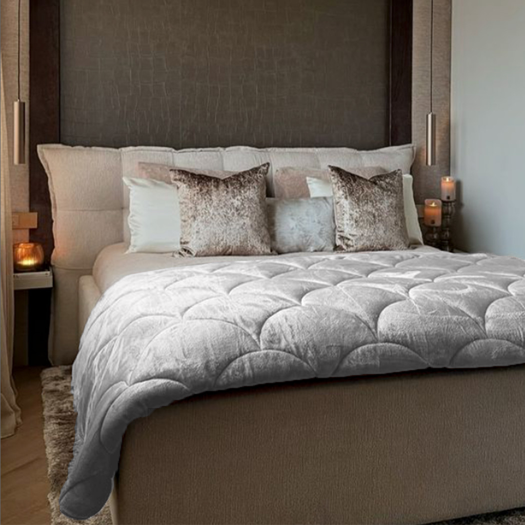 Velvet Duvet Without Cover in Stone Gray – Soft and Breathable for Year-Round Comfort 1