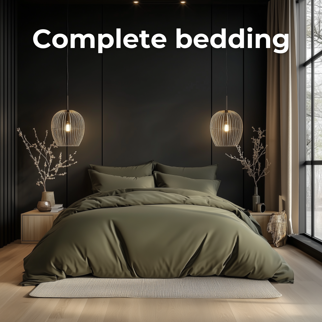 Olive Green Eucalyptus Bedding Set